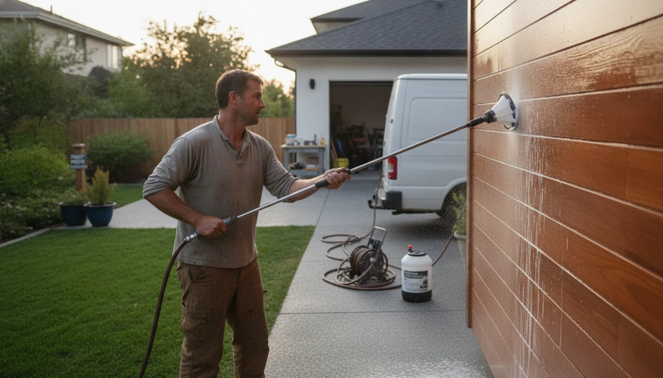 Soft washing cedar siding in Spartanburg — clean, modern hero image for Pressure Washing Spartanburg